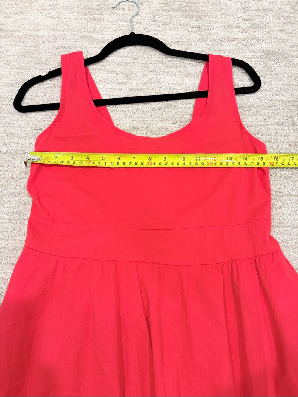 La Piccola Creativa Made in Italy Red Cotton Fit & Flare Bubble Hem Dress M - Picture 11 of 12